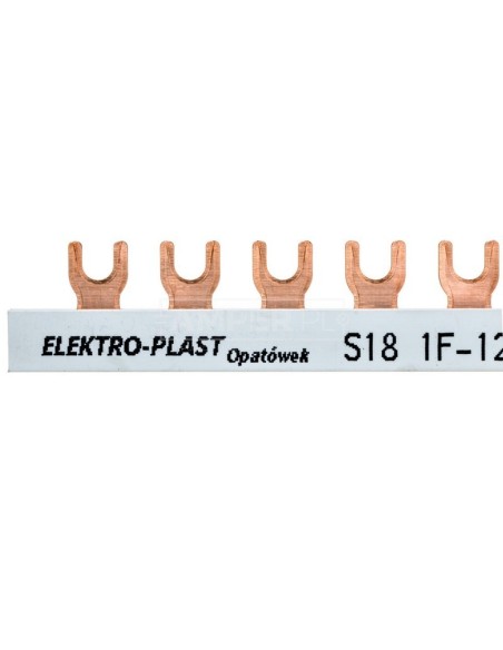 Szyna łączeniowa 1P 63A 12mm2 widełkowa (18 mod.) 1F S18 1F-10 45.308