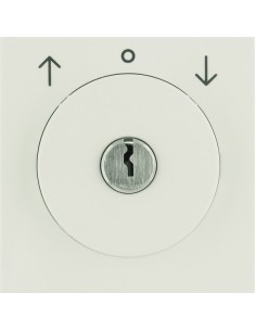 S.1 Płytka czołowa z zamkiem do łącznika żaluzjowego na klucz, kremowy, połysk 10818982 Berker Hager