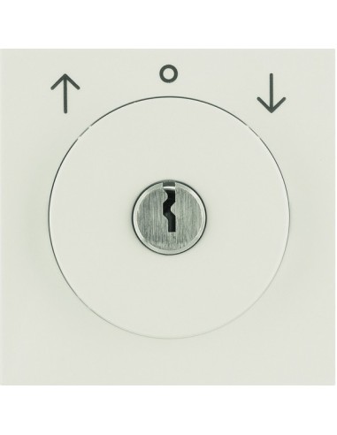 S.1 Płytka czołowa z zamkiem do łącznika żaluzjowego na klucz, kremowy, połysk 10818982 Berker Hager