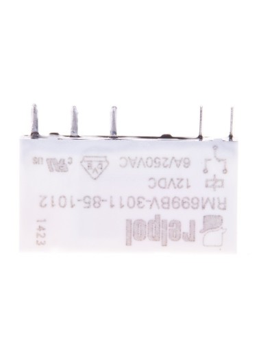 Przekaźnik miniaturowy 1P 6A 12V DC wersja pionowa PCB AgSnO2 RM699BV-3011-85-1012 2613696