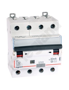 Wyłącznik różnicowo-nadprądowy 4P 32A C 0,03A typ AC P314 DX3 411189