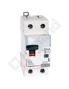 Wyłącznik różnicowo-nadprądowy 2P 20A B 0,03A typ AC P312 DX3 410922