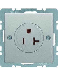 Q.x Gniazdo z uziemieniem standard USA/KANADA NEMA 5-20 R, z zaciskami srubowymi, alu aksamit, lakierowany 41686084 Berker Hager