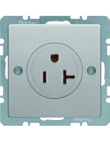 Q.x Gniazdo z uziemieniem standard USA/KANADA NEMA 5-20 R, z zaciskami srubowymi, alu aksamit, lakierowany 41686084 Berker Hager