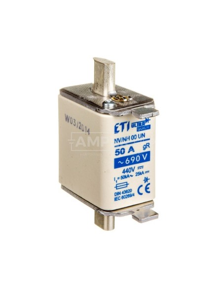 Wkładka bezpiecznikowa NH00 50A gR 690V M00UQ U-N 004331209