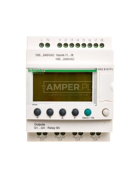 Przekaźnik programowalny 100-240V AC 8we 4wy Zelio Logic SR2B121FU