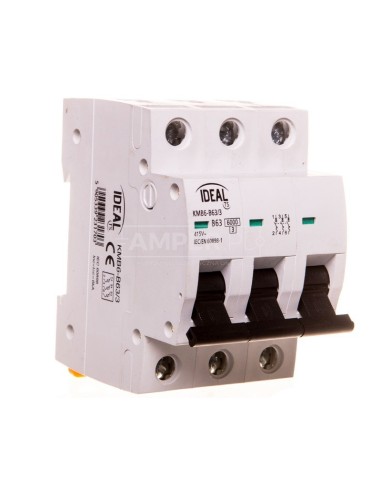 Wyłącznik nadprądowy 3P B 63A 6kA AC KMB6-B63/3 23170