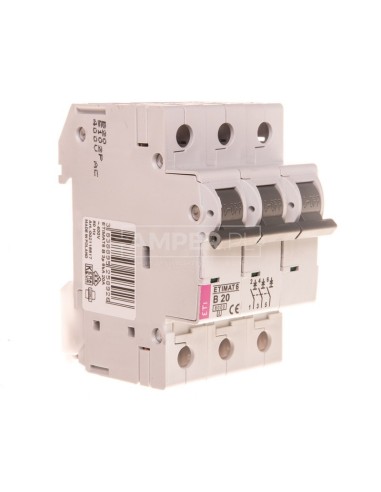 Wyłącznik nadprądowy 3P B 20A 6kA AC ETIMAT 6 002115517