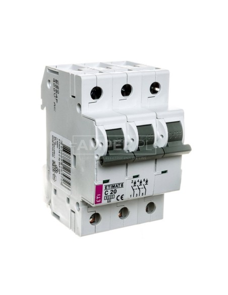 Wyłącznik nadprądowy 3P C 20A 6kA AC ETIMAT 6 002145517