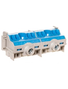 Listwa zaciskowa N na szynę 80A 2x25mm2 + 8x4 mm2 Cu niebiesko-szara FC N 10 26001204