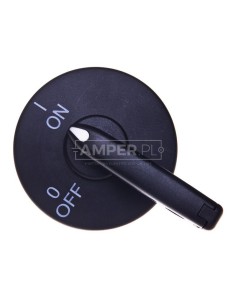 Pokrętło drzwiowe czarne z blokadą PR30\W01