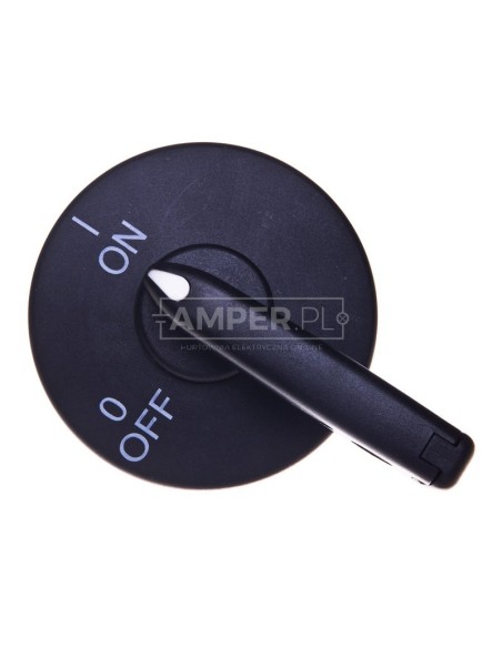 Pokrętło drzwiowe czarne z blokadą PR30\W01