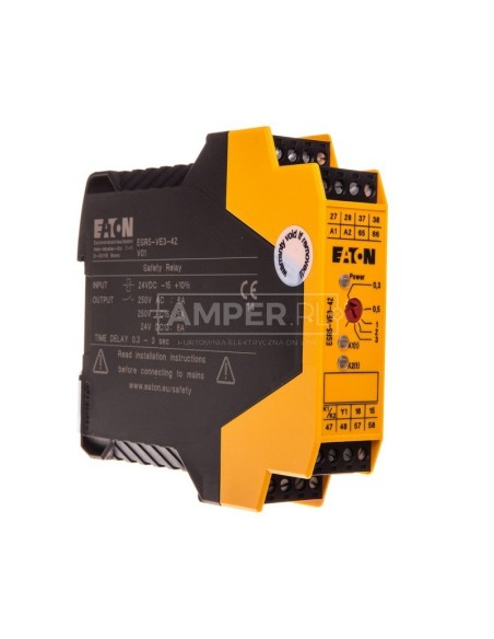 Dodatkowe styki przekaźnika bezpieczeństwa z opóźnieniem ESR5-VE3-42 118706