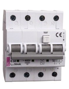 Wyłącznik różnicowo-nadprądowy 4P 32A C 0,03A typ AC KZS-4M 002174027