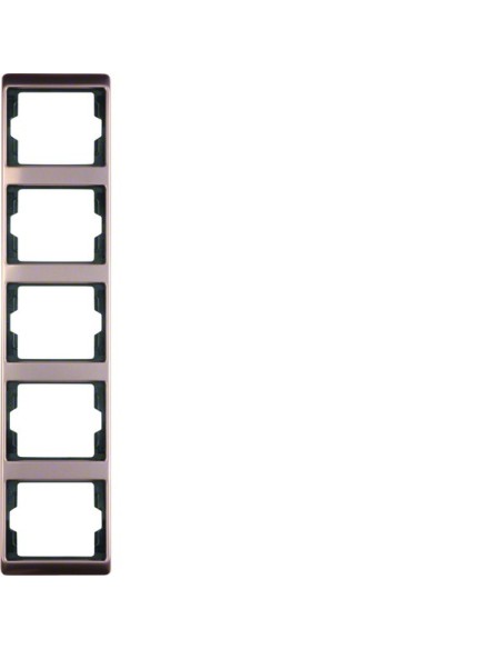 Arsys Ramka 5-krotna pionowa, jasny brąz, metal 13540001 Berker Hager