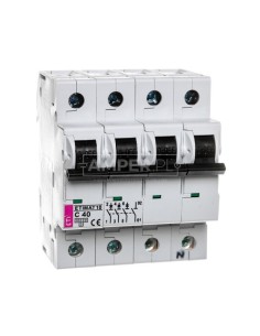 Wyłącznik nadprądowy 3P+N C 40A 10kA AC ETIMAT10 002136720
