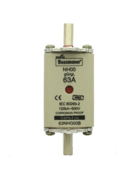 Wkładka NH00 63A 500V gL/gG podwójny wskaźnik 63NHG00B