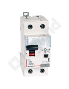 Wyłącznik różnicowo-nadprądowy 2P 25A C 0,03A typ AC P312 DX3 411015