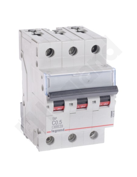 Wyłącznik nadprądowy 3P C 0.5A 6kA AC S303 TX3 403536