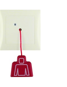 B.Kwadrat/S.1 System przywoławczy Łącznik pociągany z ramką, kremowy połysk 52028982 Berker Hager