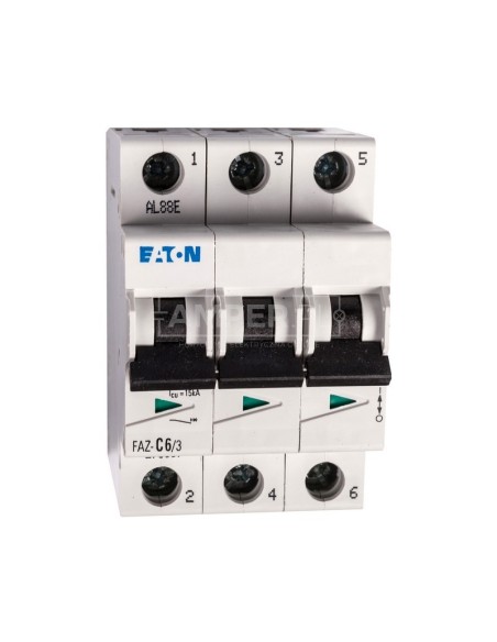 Wyłącznik nadprądowy 3P C 6A 15kA AC FAZ C6/3 278867