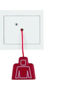 K.1 System przywoławczy Łącznik pociągany z ramką, biały połysk 52027009 Berker Hager