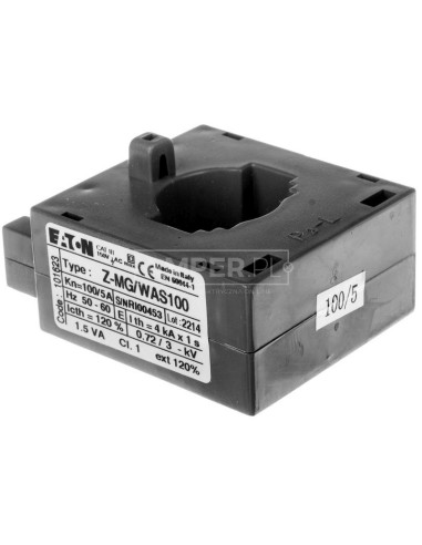 Przekładnik prądowy 100/5A 1,5VA kl.1 fi 23-30mm 30(40)x10/50x12mm Z-MG/WAS100 101623