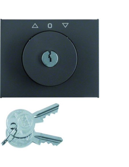 K.1 Płytka czołowa z kluczykiem do łącznika żaluzjowego obrotowego, antracyt mat, lakierowany 10797206 Berker Hager