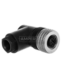 Złącze żeńskie M12 kątowe 5-pinowe dławica Pg7 metal XZCC12FCM50B