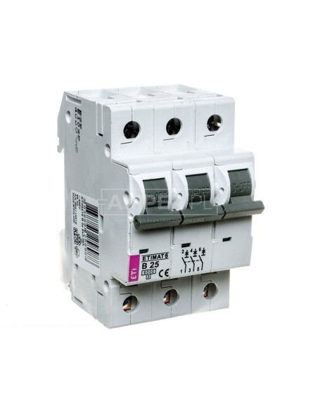Wyłącznik nadprądowy 3P B 25A 6kA AC ETIMAT 6 002115518