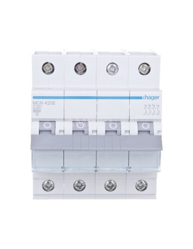Wyłącznik nadprądowy 4P C 20A 6kA AC MCN420E