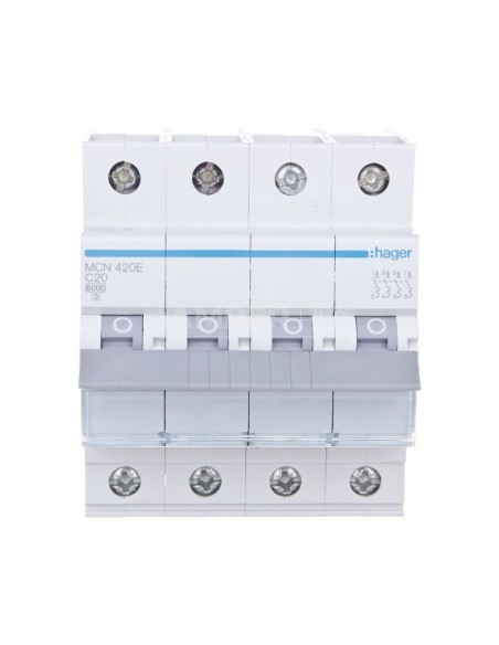 Wyłącznik nadprądowy 4P C 20A 6kA AC MCN420E