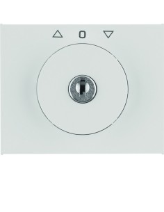 K.1 Płytka czołowa z kluczykiem do łącznika żaluzjowego obrotowego, biały 10797309 Berker Hager