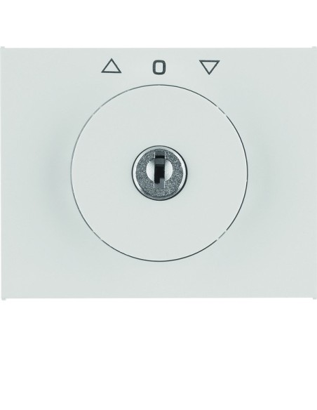 K.1 Płytka czołowa z kluczykiem do łącznika żaluzjowego obrotowego, biały 10797309 Berker Hager