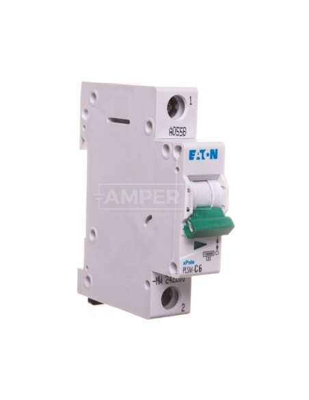 Wyłącznik nadprądowy 1P C 6A 10kA AC PLSM-C6-MW 242200
