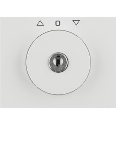 K.1 Płytka czołowa z kluczykiem do łącznika żaluzjowego obrotowego, biały 10797109 Berker Hager