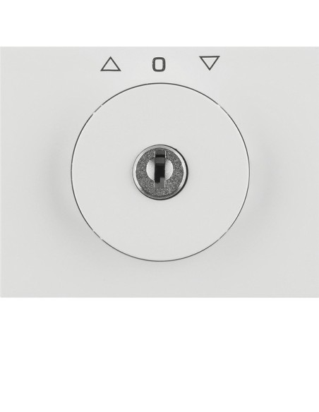 K.1 Płytka czołowa z kluczykiem do łącznika żaluzjowego obrotowego, biały 10797109 Berker Hager