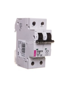 Wyłącznik nadprądowy 2P C 16A 10kA AC ETIMAT10 002133716