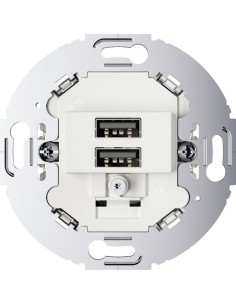 Mechanizm gniazda USB ładowania do serii obrotowych, 3.0 A 230 V, biały, mat 260219 Berker Hager