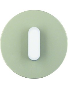 R.classic Płytka czołowa z pokrętłem do łącznika obrotowego, stal szlachetna/biały 10012014 Berker Hager