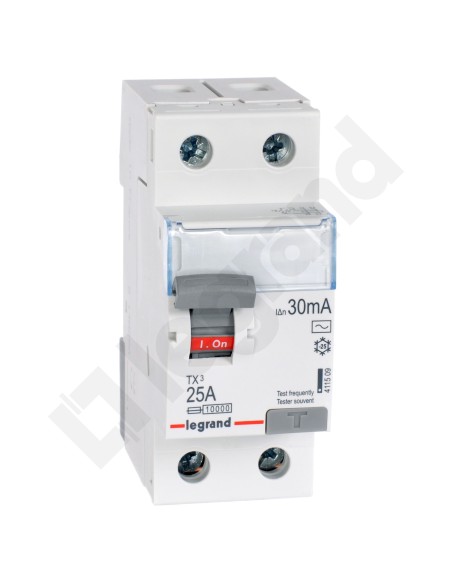 Wyłącznik różnicowoprądowy 2P 25A 0,03A typ AC P302 TX3 411509