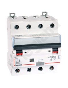 Wyłącznik różnicowo-nadprądowy 4P 16A C 0,03A typ AC P314 DX3 411186