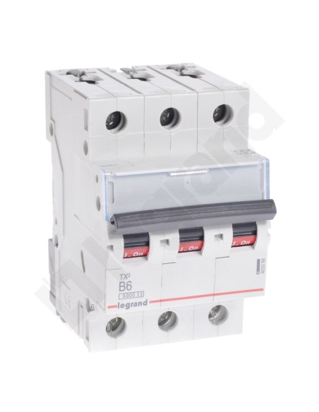 Wyłącznik nadprądowy 3P B 6A 6kA AC S303 TX3 403398