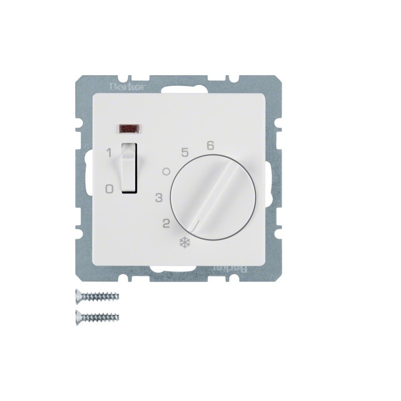 Berker Q1 regulator temperatury biały aksamit Hager 20306089