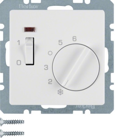 Berker Q1 regulator temperatury biały aksamit Hager 20306089