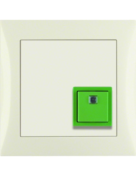 B.Kwadrat/S.1 System przywoławczy Przycisk anulowania z ramką, kremowy połysk 52018982 Berker Hager