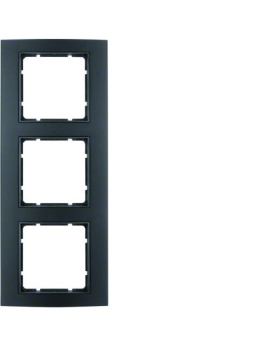 B.3 Ramka 3-krotna, alu, czarny/antracyt  10133005 Berker Hager