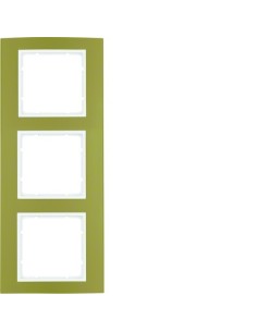 B.3 Ramka 3-krotna, alu, złoty/biały  10133046 Berker Hager