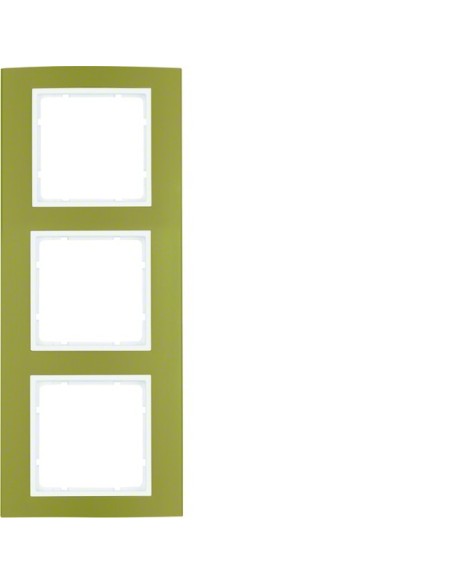 B.3 Ramka 3-krotna, alu, złoty/biały  10133046 Berker Hager