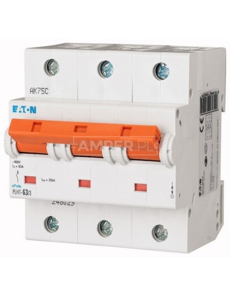 Wyłącznik nadprądowy 3P D 63A 25kA AC PLHT-D63/3 248047